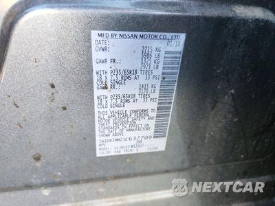 Zdjęcie 13 z 13 samochodu: 2018 NISSAN PATHFINDER SV VIN:5N1DR2MM2JC637709 - miniatura