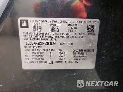 Zdjęcie 13 z 13 samochodu: 2017 CHEVROLET SILVERADO K1500 LT VIN:3GCUKREC0HG288354 - miniatura