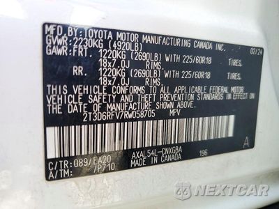 Zdjęcie 14 z 14 samochodu: 2024 TOYOTA RAV4 LIMITED VIN:2T3D6RFV7RW058705 - miniatura