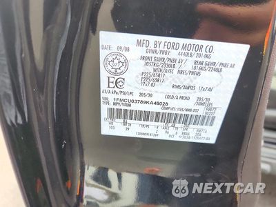 Zdjęcie 12 z 12 samochodu: 2009 FORD ESCAPE XLT VIN:1FMCU03789KA48028 - miniatura