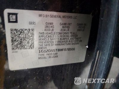 Zdjęcie 12 z 12 samochodu: 2021 CHEVROLET MALIBU LT VIN:1G1ZD5ST8MF078506 - miniatura