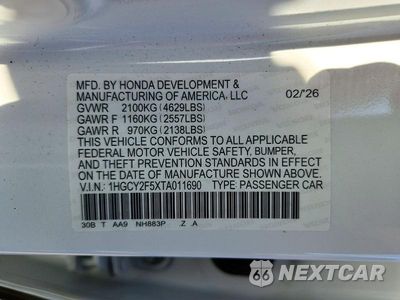 Zdjęcie 13 z 13 samochodu: 2026 HONDA ACCORD HYBRID SPORT VIN:1HGCY2F5XTA011690 - miniatura