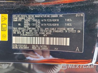Zdjęcie 13 z 13 samochodu: 2016 LEXUS RX 350 BASE VIN:2T2BZMCA4GC011265 - miniatura