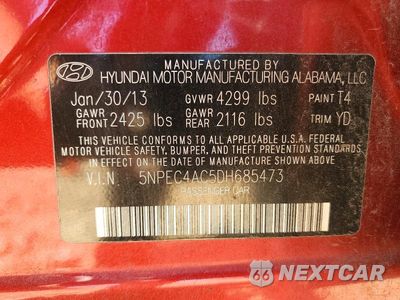 Zdjęcie 13 z 13 samochodu: 2013 HYUNDAI SONATA LIMITED VIN:5NPEC4AC5DH685473 - miniatura
