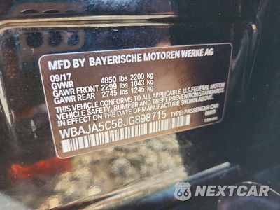 Zdjęcie 12 z 12 samochodu: 2018 BMW 530 I VIN:WBAJA5C58JG898715 - miniatura