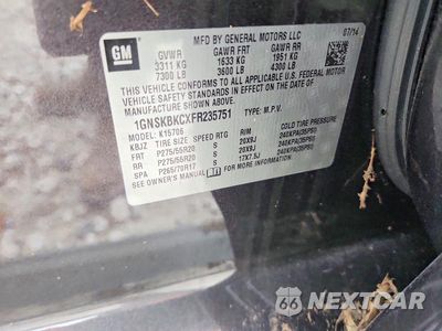 Zdjęcie 13 z 13 samochodu: 2015 CHEVROLET TAHOE K1500 LT VIN:1GNSKBKCXFR235751 - miniatura