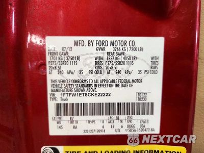 Zdjęcie 12 z 12 samochodu: 2012 FORD F150 VIN:1FTFW1ET8CKE22222 - miniatura