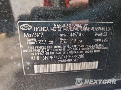 Zdjęcie 13 z 13 samochodu: 2017 HYUNDAI SONATA LIMITED VIN:5NPE34AF4HH584280 - miniatura