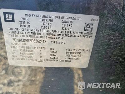 Zdjęcie 13 z 13 samochodu: 2013 CHEVROLET EQUINOX LT VIN:2GNALDEK2D6262412 - miniatura