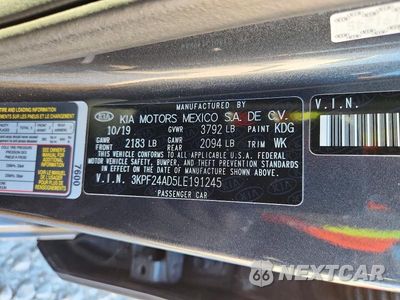 Zdjęcie 12 z 12 samochodu: 2020 KIA FORTE FE VIN:3KPF24AD5LE191245 - miniatura