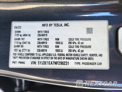 Zdjęcie 12 z 12 samochodu: 2022 TESLA MODEL 3 VIN:5YJ3E1EA7NF296231 - miniatura