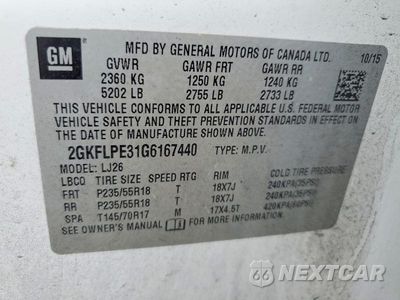 Zdjęcie 13 z 13 samochodu: 2016 GMC TERRAIN SLT VIN:2GKFLPE31G6167440 - miniatura