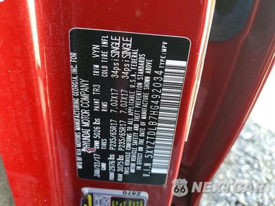 Zdjęcie 13 z 13 samochodu: 2017 HYUNDAI SANTA FE SPORT 2.4L VIN:5XYZTDLB7HG492034 - miniatura