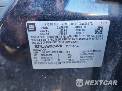 Zdjęcie 13 z 13 samochodu: 2011 GMC TERRAIN SLT VIN:2CTFLUE59B6357558 - miniatura