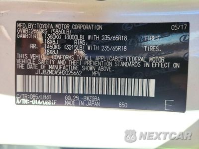 Zdjęcie 13 z 13 samochodu: 2017 LEXUS RX 350 BASE VIN:JTJBZMCA5H2025662 - miniatura
