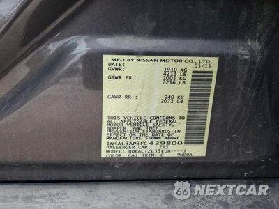 Zdjęcie 12 z 12 samochodu: 2015 NISSAN ALTIMA 2.5 SL VIN:1N4AL3AP3FC439800 - miniatura