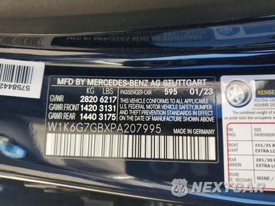 Zdjęcie 12 z 12 samochodu: 2023 MERCEDES-BENZ S 580 4MATIC VIN:W1K6G7GBXPA207995 - miniatura