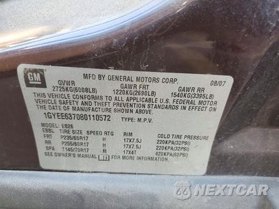 Zdjęcie 13 z 13 samochodu: 2008 CADILLAC SRX VIN:1GYEE637080110572 - miniatura