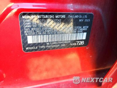 Zdjęcie 12 z 12 samochodu: 2024 MITSUBISHI MIRAGE SE VIN:ML32AWHJ9RH006435 - miniatura
