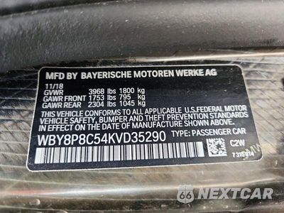 Zdjęcie 13 z 13 samochodu: 2019 BMW I3 S REX VIN:WBY8P8C54KVD35290 - miniatura