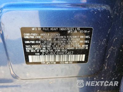 Zdjęcie 13 z 13 samochodu: 2017 SUBARU FORESTER 2.5I PREMIUM VIN:JF2SJAGC4HH435467 - miniatura