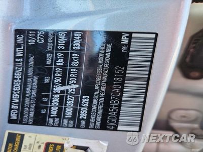 Zdjęcie 13 z 13 samochodu: 2012 MERCEDES-BENZ ML 350 4MATIC VIN:4JGDA5HB7CA018152 - miniatura