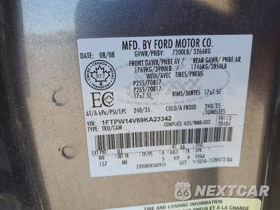Zdjęcie 12 z 12 samochodu: 2009 FORD F150 SUPERCREW VIN:1FTPW14V69KA23342 - miniatura