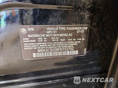 Zdjęcie 12 z 12 samochodu: 2015 BMW 320 I XDRIVE VIN:WBA3C3G58FNT53702 - miniatura