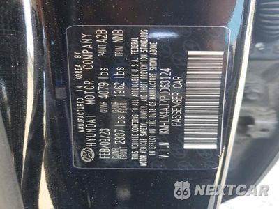Zdjęcie 12 z 12 samochodu: 2023 HYUNDAI ELANTRA LIMITED VIN:KMHLN4AJ7PU063124 - miniatura