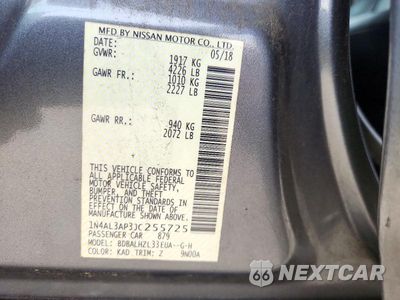 Zdjęcie 12 z 12 samochodu: 2018 NISSAN ALTIMA 2.5 SR VIN:1N4AL3AP3JC255725 - miniatura
