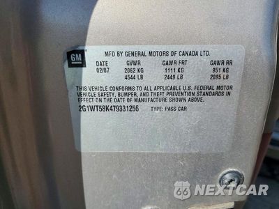 Zdjęcie 12 z 12 samochodu: 2007 CHEVROLET IMPALA LT VIN:2G1WT58K479331256 - miniatura