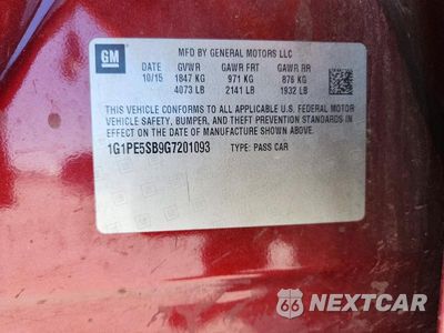 Zdjęcie 12 z 12 samochodu: 2016 CHEVROLET CRUZE LIMITED LT VIN:1G1PE5SB9G7201093 - miniatura