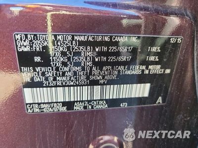 Zdjęcie 14 z 14 samochodu: 2016 TOYOTA RAV4 LE VIN:2T3ZFREV3GW245931 - miniatura
