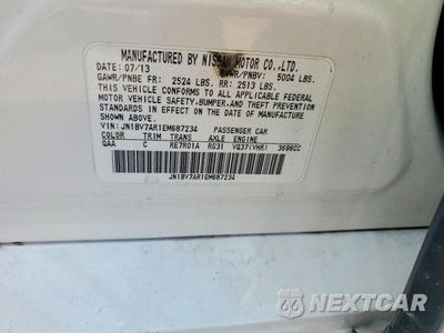 Zdjęcie 13 z 13 samochodu: 2014 INFINITI Q50 PREMIUM VIN:JN1BV7AR1EM687234 - miniatura