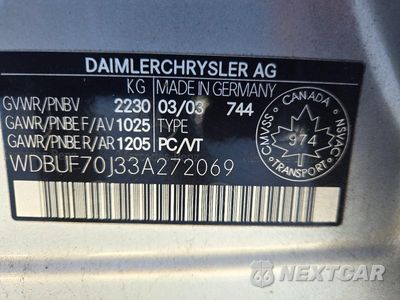 Zdjęcie 13 z 13 samochodu: 2003 MERCEDES-BENZ E 500 VIN:WDBUF70J33A272069 - miniatura