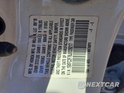 Zdjęcie 12 z 12 samochodu: 2018 HONDA CIVIC EX VIN:19XFC2F76JE039217 - miniatura