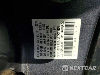 Zdjęcie 12 z 12 samochodu: 2017 HONDA ACCORD LX VIN:1HGCR2F31HA157141 - miniatura