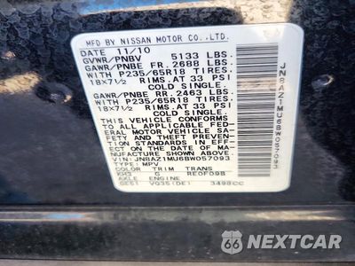 Zdjęcie 13 z 13 samochodu: 2011 NISSAN MURANO S VIN:JN8AZ1MU6BW057093 - miniatura