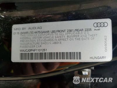 Zdjęcie 12 z 12 samochodu: 2015 AUDI A3 PREMIUM PLUS VIN:WAUCJGFF4F1101251 - miniatura