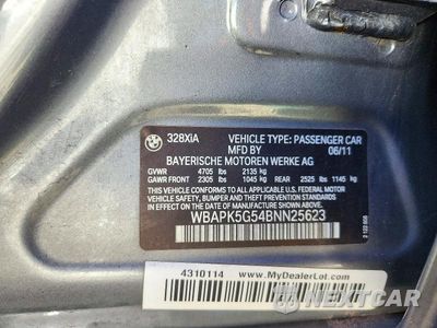 Zdjęcie 12 z 12 samochodu: 2011 BMW 328 XI SULEV VIN:WBAPK5G54BNN25623 - miniatura