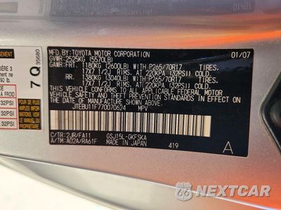Zdjęcie 13 z 13 samochodu: 2007 TOYOTA FJ CRUISER VIN:JTEBU11F770070624 - miniatura