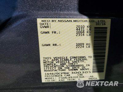 Zdjęcie 12 z 12 samochodu: 2017 NISSAN LEAF S VIN:1N4BZ0CP9HC300305 - miniatura