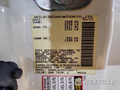 Zdjęcie 13 z 13 samochodu: 2013 NISSAN ALTIMA S VIN:1N4AL2EP0DC199008 - miniatura