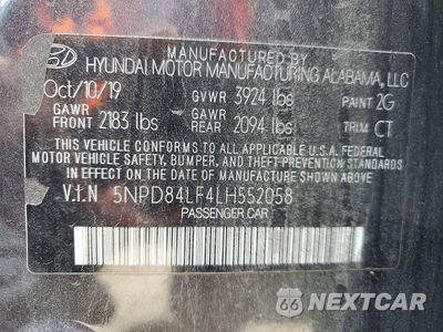 Zdjęcie 12 z 12 samochodu: 2020 HYUNDAI ELANTRA SEL VIN:5NPD84LF4LH552058 - miniatura