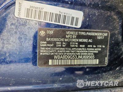 Zdjęcie 12 z 12 samochodu: 2018 BMW 330 XI VIN:WBA8D9G53JNU69565 - miniatura