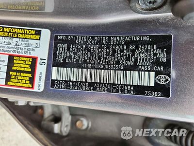 Zdjęcie 12 z 12 samochodu: 2018 TOYOTA CAMRY LE VIN:4T1B11HK8JU593579 - miniatura