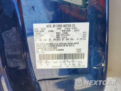 Zdjęcie 12 z 12 samochodu: 2007 FORD F150 VIN:1FTRX12W57FB25660 - miniatura