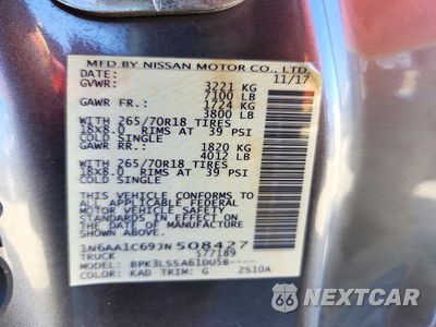 Zdjęcie 12 z 12 samochodu: 2018 NISSAN TITAN SV VIN:1N6AA1C69JN508427 - miniatura
