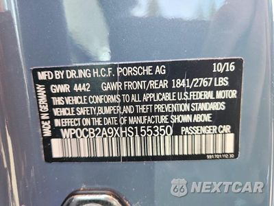 Zdjęcie 12 z 12 samochodu: 2017 PORSCHE 911 CARRERA S VIN:WP0CB2A9XHS155350 - miniatura