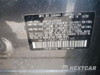 Zdjęcie 13 z 13 samochodu: 2021 SUBARU FORESTER PREMIUM VIN:JF2SKAFC2MH482165 - miniatura
